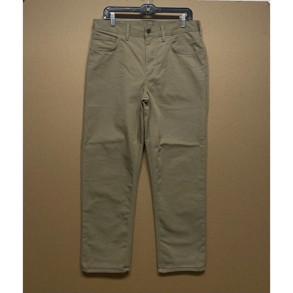 Patagonia Organic Cotton Men’s Short-Length Khaki Pants Size W33 L28 Flat Front
